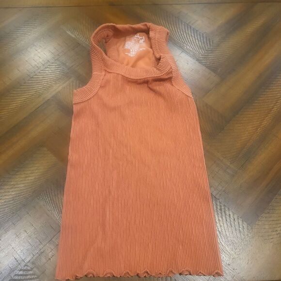 Free People Seamless Ribbed Tank M/L Copper Rose - Picture 3 of 5